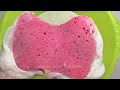 ASMR  Mushy Soap with glitter &Sponge💜Soaked Soap💗Sponge Squeezing/РАЗМОКШЕЕ Мыло с Блёсками💛Мыление