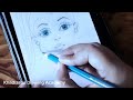 How to draw a cute girl face step by step #khadijatulartdrawing #youtubevideo #trending#pencilskitch