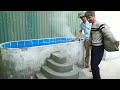 Amazing! Technology for building heated swimming pool - construction idea