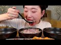 ASMR 얼큰하고 뜨끈~한 국밥 김치만 있으면 공깃밥 무한이죠 리얼먹방 :)🍚 Pork and Rice Soup, Kimchi Korean cuisine MUKBANG