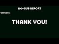 100 Subscriber Channel Report and Update