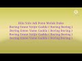 Boring Boring Galo Song By Kidak Lollen With Lyrics