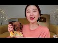 ASMR I ate too much on this day 🐷 Black bean noodles, Malaxianguo, intestine, daechang MUKBANG