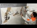 Construction Techniques | Install Ceramic Tiles The Bathroom Wall | Brick 40x80cm