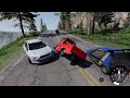 Racing Trucks with Campers on a Dangerous Mountain in BeamNG Drive Mods!