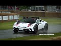 Supercars Accelerating In The Rain at Goodwood Festival of Speed 2024