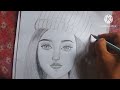 Drawing a girl with Winter cap step by step#girlfacedrawingpencil #pancilsketch