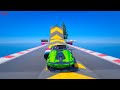 GTA V SPIDERMAN 2, GODZILLA x KONG Epic New Stunt Race For Car Racing Challenge by Trevor #106