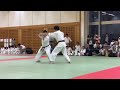 春季青少年合気道競技大会　指導員成山哲也　自由技演武 Nariyama Tetsuya and Masuda san. Demo 3/11/2018