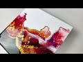 RED and GOLD with Black & White - BEST Combo EVER! Open Cup Acrylic Pouring - CELLS without Silicone