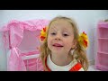 Nastya and her DIY room for kids decor ideas. Room In Style Like Nastya