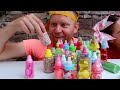 Mukbang Giant Color Bottle Candy drink 컬러 보틀 캔디 젤리 먹방 by PelMen