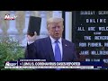 NICE AND SAFE: President Trump walks to St. John's Church in D.C.