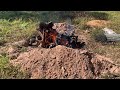 Making Charcoal Thai method in a pit
