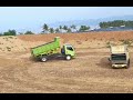 excavator volvo ec210D vs dump truk loading tana tiba-tiba ada yang lewat masya Alloh