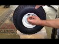 How to dismount and mount lawn mower tire