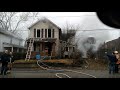 Newark Ohio Fire Department Command View of house fire, civilian injury due to drug manufacturing