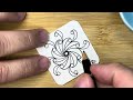 15 Minutes of Zen! Beginner Zentangle® method of drawing! Pax.