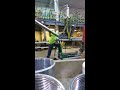 Bending offset in 4 inch pipe with hydraulic Greenlee 881 bender