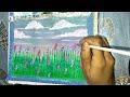 Nature painting/ cloud painting/ easy flower painting tutorial / easy acrylic painting tutorial