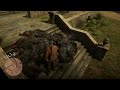 Red Dead Redemption 2 - Guarma Shootout - burning corpses