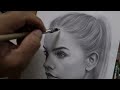 How to Draw HAIR? Realistic Graphite Pencil Drawing Tutorial in Real-Time