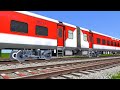EIGHT TRAINS 🚂 CROSSING AT CORVEDBRANCHED RAILROAD TRACKS/train simulator 2023