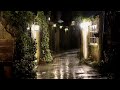 Special Rain Sounds in an Empty Alley Late at Night - Listening to It will Fall Asleep Quickly.