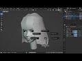 Blender poly base 2D style 3D face modeling