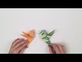 Easy origami bird - hummingbird - How to make a paper Bird