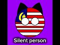 Silent person
