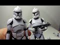 Star Wars The Black Series Phase I Clone Trooper Attack of The Clones Figure Review FLYGUYtoys