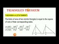 Triangles theorem (ratio of area of similar triangles )