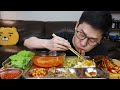 ASMR MUKBANGㅣStir-fried Beef Loin & cucumber kimchi & pork cutlet & Dumpling soupㅣEATING SHOW