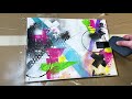 Street Art Painting Demo / Layered Acrylic Graffiti Art / How-To Masking Tape Painting / 090