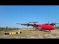 Sept 2023 - Dash 7 landing on the Kaska Goose Lodge runway with a load of 5,700 litres of Jet-A