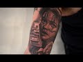 Tattoo timelapse-chicano style payasa