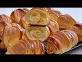 No Folding! Easy Butter Puff Pastry Bread Are Crispy And Hollow Like Croissants.