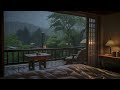 Stress Relief Music with Rain Falls Outside the Window - Relaxing Music for Deep Sleep, Piano Chill