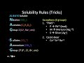 Solubility Rules (Mnemonic Tricks)