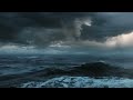 Thunderstorm At Sea Sounds For Sleeping, Relaxing ~ Thunder Rain Ocean Sea Lightning Ambience