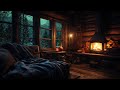 Fireplace Sounds , Heavy Rain & Thunder on Cozy Attic Bedroom Ambience for Relaxation and Study