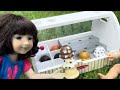 BABY ALIVE dolls ride in triple Stroller!