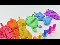 Satisfying Video l How To Make Rainbow Ice Cream Stick with Kinetic Sand, Nail Polish Cutting ASMR