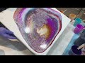 Must See Violet Explosion! - Galaxy Pour With MIX - Acrylic Pour