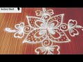 #easy new flower🌺 rangoli design for beginners with 3-3 dots......