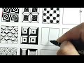 300 zentangle patterns part 6 || zentangle patterns with names || zentangle with me