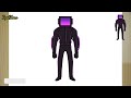 How to Draw The New Purple Tv Man from skibidi toilet