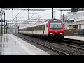 Viel Regen und Züge beim Bahnhof Killwangen-Spreitenbach | Kanton Aargau | Schweiz 2024