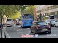 Mercedes buses of different companies in London uk
